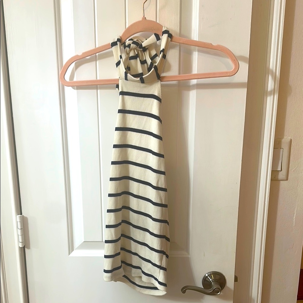 Striped Halter Women's Top